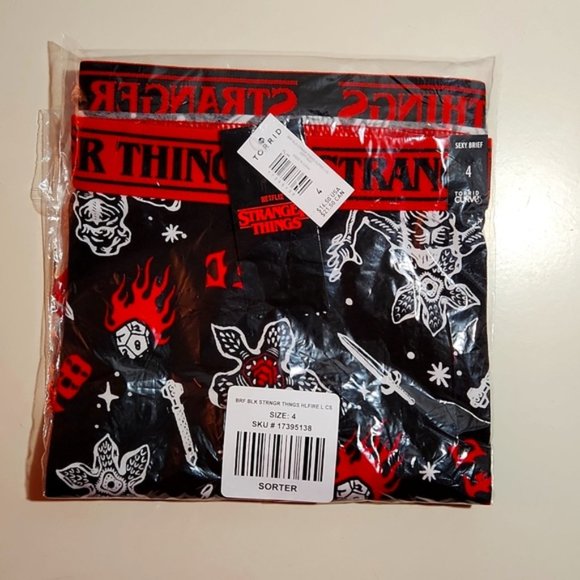 ❤️NWT VINTAGE TORRID STRANGER THINGS HELLFIRE CLUB DEMOGORGON PANTY - SIZE 4X - Picture 6 of 8
